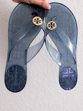 Tory Burch Thora Glitter Jelly Flip Flops